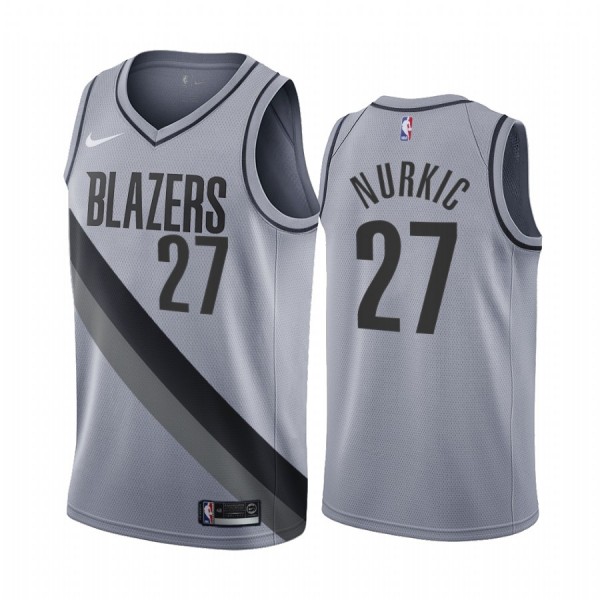 Portland Trail Blazers Trikot Jusuf Nurkic 27 2020-21 Earned Edition Swingman - Herren